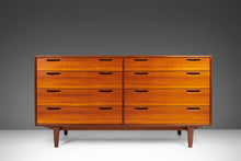 Load image into Gallery viewer, Ib Kofod Larsen Long 8 Drawer Dresser in Teak for J. Clausen & Son Brande Mobelfabrik, Denmark, c. 1960's-ABT Modern