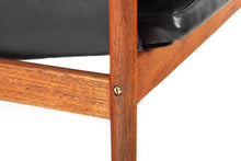 Load image into Gallery viewer, Illum Wikkelsø by Koefoeds Møbelfabrik Teak and Black Leather Sofa-ABT Modern