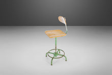 Load image into Gallery viewer, Industrial Adjustable Metal Drafting Stool / Barstool by Adjusto Equipment, c. 1940s-ABT Modern
