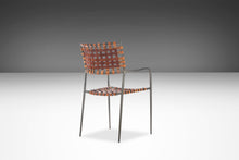 Load image into Gallery viewer, Italian Modern Patinaed Metal and Leather Strap Armchair / Desk Chair / Side Chair, Italy, c. 1970s-ABT Modern