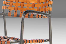 Load image into Gallery viewer, Italian Modern Patinaed Metal and Leather Strap Armchair / Desk Chair / Side Chair, Italy, c. 1970s-ABT Modern