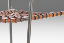 Load image into Gallery viewer, Italian Modern Patinaed Metal and Leather Strap Armchair / Desk Chair / Side Chair, Italy, c. 1970s-ABT Modern