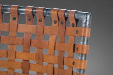 Load image into Gallery viewer, Italian Modern Patinaed Metal and Leather Strap Armchair / Desk Chair / Side Chair, Italy, c. 1970s-ABT Modern