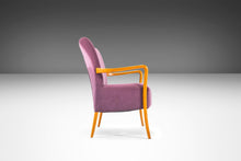 Load image into Gallery viewer, Italian Purple Setee Sofa after Guglielmo Ulrich with Blonde Oak Frame and Original Purple Fabric-ABT Modern