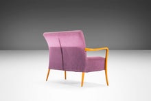 Load image into Gallery viewer, Italian Purple Setee Sofa after Guglielmo Ulrich with Blonde Oak Frame and Original Purple Fabric-ABT Modern