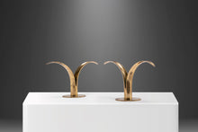 Load image into Gallery viewer, Ivar Åhlenius Björk, Lily / Liljan Brass Candlesticks, Ystad Metall, Sweden, 1950s-ABT Modern