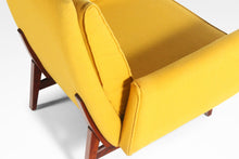 Load image into Gallery viewer, Jens Risom Model No. 2118 Lounge Chair in Original Yellow Upholstery on a Walnut Frame, USA-ABT Modern