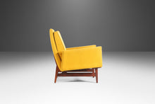 Load image into Gallery viewer, Jens Risom Model No. 2118 Lounge Chair in Original Yellow Upholstery on a Walnut Frame, USA-ABT Modern