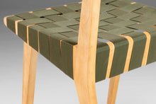 Load image into Gallery viewer, Jens Risom for Knoll Model 666 Side Chair in Birch and Green Strapping, USA, c. 1960's-ABT Modern