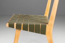 Load image into Gallery viewer, Jens Risom for Knoll Model 666 Side Chair in Birch and Green Strapping, USA, c. 1960's-ABT Modern