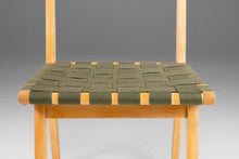Load image into Gallery viewer, Jens Risom for Knoll Model 666 Side Chair in Birch and Green Strapping, USA, c. 1960's-ABT Modern