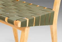 Load image into Gallery viewer, Jens Risom for Knoll Model 666 Side Chair in Birch and Green Strapping, USA, c. 1960's-ABT Modern