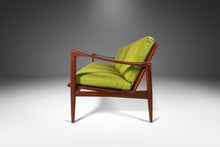 Load image into Gallery viewer, Kandidaten Three Seater Sofa in Lime Green Fabric by Ib Kofod-Larsen for Olof Person, Denmark, c. 1960's-ABT Modern