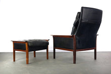 Load image into Gallery viewer, Knud Saeter for Vatne Leather Lounge Chair with Ottoman in Rosewood-ABT Modern