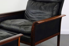 Load image into Gallery viewer, Knud Saeter for Vatne Leather Lounge Chair with Ottoman in Rosewood-ABT Modern