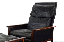 Load image into Gallery viewer, Knud Saeter for Vatne Leather Lounge Chair with Ottoman in Rosewood-ABT Modern