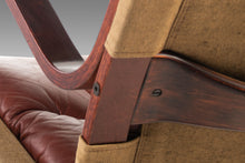 Load image into Gallery viewer, Koivutaru Bentwood Chair & Matching Ottoman in Afromosia and Oxblood Red Leather by Esko Pajamies for ASKO, Finland, c. 1970's-ABT Modern