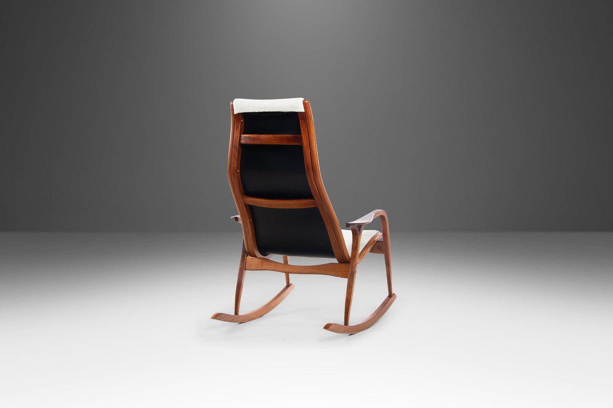 Lamino Rocking Chair in Gorgeous Boucle Upholstery by Yngve Ekström fo