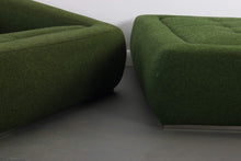 Load image into Gallery viewer, Large Authentic Mid Century Modern Lounge Chair / Loveseat in Gorgeous Forest Green Flannel Fabric-ABT Modern
