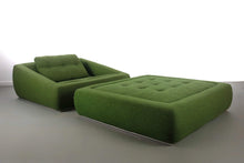 Load image into Gallery viewer, Large Authentic Mid Century Modern Lounge Chair / Loveseat in Gorgeous Forest Green Flannel Fabric-ABT Modern