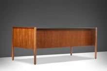 Load image into Gallery viewer, Large Executive Desk by Jens Risom for Jens Risom Design Inc. in Walnut with a New Vinyl Top, c. 1960s-ABT Modern