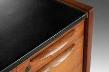 Load image into Gallery viewer, Large Executive Desk by Jens Risom for Jens Risom Design Inc. in Walnut with a New Vinyl Top, c. 1960s-ABT Modern