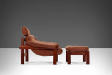 Load image into Gallery viewer, Lounge Chair & Ottoman Set in Distressed Leather and Patinad Rosewood by Percival Lafer-ABT Modern