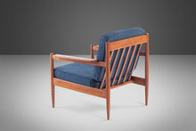 Load image into Gallery viewer, Lounge Chair and Ottoman Attributed to Arne Vodder in Teak w/ New Blue Knit Upholstery, c. 1960s-ABT Modern