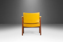 Load image into Gallery viewer, Lounge Chair in Walnut & Original Mustard Fabric in the Manner of Jens Risom, USA, c. 1960's-ABT Modern