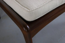 Load image into Gallery viewer, Lounge Chairs and Ottoman Set by Ib Kofod Larsen for Selig in White Fabric-ABT Modern