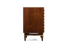 Load image into Gallery viewer, Merton Gershun for American of Martinsville Walnut Dresser with Brass Detailing-ABT Modern