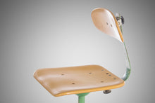 Load image into Gallery viewer, Mid Century Industrial Adjustable Metal Drafting Stool / Barstool by Adjusto Equipment, c. 1940s-ABT Modern
