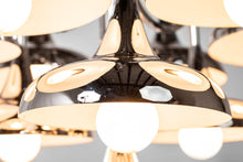 Load image into Gallery viewer, Mid Century Modern 10-Light Chrome Trumpet Lamp Chandelier Attributed to Reggiani by Sciolari, c. 1970's-ABT Modern