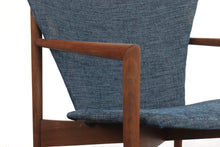Load image into Gallery viewer, Mid Century Modern Angular Arm Chair in Deep Walnut attributed to Jens Risom-ABT Modern
