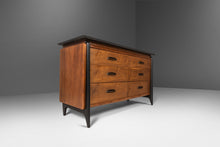 Load image into Gallery viewer, Mid Century Modern Architectural Charcoal Six (6) Drawer Dresser by John Van Koret for Drexel Profile Line, USA, c. 1960s-ABT Modern