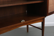 Load image into Gallery viewer, Mid Century Modern Bar / Cabinet In Stunning Walnut with Cane Front Doors-ABT Modern
