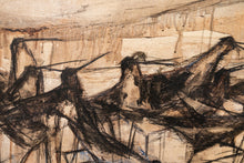 Load image into Gallery viewer, Mid Century Modern "Birds" Oil on Canvas Painting, Unsigned, c. 1960s-ABT Modern