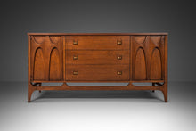Load image into Gallery viewer, Mid Century Modern Brasilia Buffet Credenza in Walnut by Broyhill, USA, c. 1960s-ABT Modern