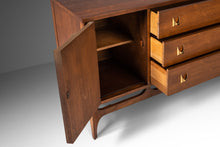 Load image into Gallery viewer, Mid Century Modern Brasilia Buffet Credenza in Walnut by Broyhill, USA, c. 1960s-ABT Modern