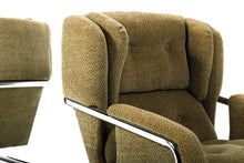 Load image into Gallery viewer, Mid Century Modern Chrome-Tubed Lounge Chair in Original Fabric-ABT Modern