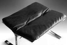 Load image into Gallery viewer, Mid Century Modern Chrome and Leather Lounge Chair with Matching Ottoman in the Manner of Westnofa, c. 1970's-ABT Modern