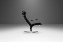 Load image into Gallery viewer, Mid Century Modern Chrome and Leather Lounge Chair with Matching Ottoman in the Manner of Westnofa, c. 1970's-ABT Modern