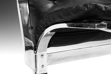 Load image into Gallery viewer, Mid Century Modern Chrome and Leather Lounge Chair with Matching Ottoman in the Manner of Westnofa, c. 1970's-ABT Modern