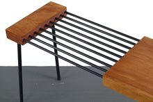 Load image into Gallery viewer, Mid Century Modern Coffee Table / Mud Room Bench in Butcher Block and Metal, c. 1960s-ABT Modern