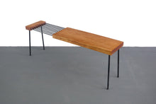 Load image into Gallery viewer, Mid Century Modern Coffee Table / Mud Room Bench in Butcher Block and Metal, c. 1960s-ABT Modern
