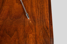 Load image into Gallery viewer, Mid Century Modern Credenza / Media Console by Jack Cartwright for Founders in Walnut and Original Black Leatherette, USA, c. 1960's-ABT Modern