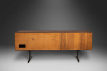 Load image into Gallery viewer, Mid Century Modern Credenza / Media Console by Jack Cartwright for Founders in Walnut and Original Black Leatherette, USA, c. 1960's-ABT Modern