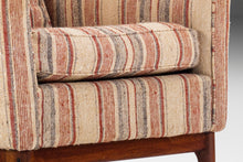 Load image into Gallery viewer, Mid Century Modern Danish Lounge Chair on Walnut Base with Gorgeous Back Detail, Denmark, c. 1960's-ABT Modern