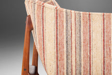 Load image into Gallery viewer, Mid Century Modern Danish Lounge Chair on Walnut Base with Gorgeous Back Detail, Denmark, c. 1960's-ABT Modern