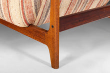 Load image into Gallery viewer, Mid Century Modern Danish Lounge Chair on Walnut Base with Gorgeous Back Detail, Denmark, c. 1960's-ABT Modern